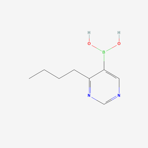 (4-butylpyrimidin-5-yl)boronic acid (CAS: 1072945-78-8) - Chemical Structure and Molecular Formula 