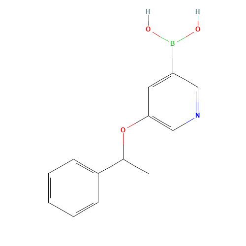 [5-(1-phenylethoxy)pyridin-3-yl]boronic acid (CAS: 1610520-30-3) - Chemical Structure and Molecular Formula 