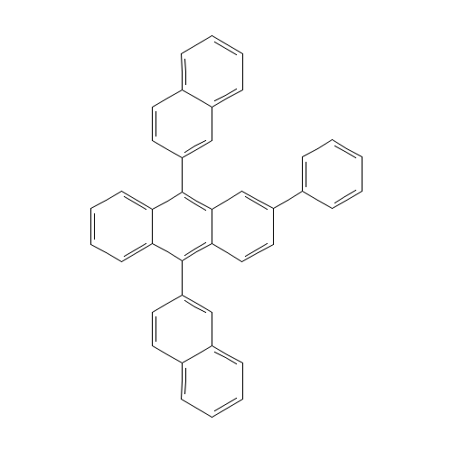 9,10-dinaphthalen-2-yl-2-phenylanthracene (CAS: 865435-20-7) - Chemical Structure and Molecular Formula 