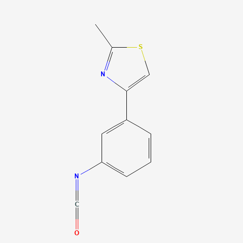 4-(3-isocyanatophenyl)-2-methyl-1,3-thiazole (CAS: 852180-41-7) - Chemical Structure and Molecular Formula 