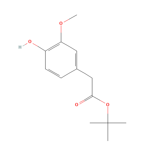 tert-butyl 2-(4-hydroxy-3-methoxyphenyl)acetate (CAS: 1374784-91-4) - Chemical Structure and Molecular Formula 