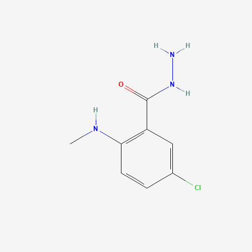 5-chloro-2-(methylamino)benzohydrazide (CAS: 59908-49-5) - Chemical Structure and Molecular Formula 