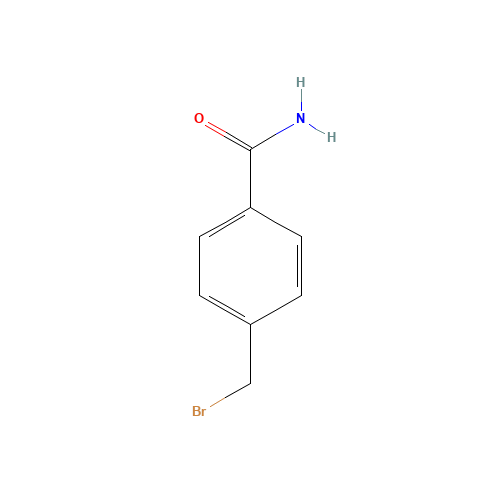 4-(bromomethyl)benzamide (CAS: 58914-40-2) - Chemical Structure and Molecular Formula 