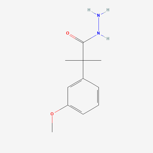 2-(3-methoxyphenyl)-2-methylpropanehydrazide (CAS: 1225381-64-5) - Chemical Structure and Molecular Formula 