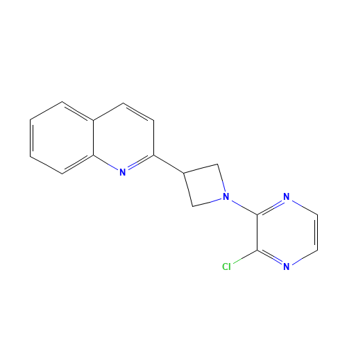 2-[1-(3-chloropyrazin-2-yl)azetidin-3-yl]quinoline (CAS: 1350356-62-5) - Chemical Structure and Molecular Formula 