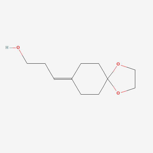 3-(1,4-dioxaspiro[4.5]decan-8-ylidene)propan-1-ol (CAS: 960370-93-8) - Chemical Structure and Molecular Formula 