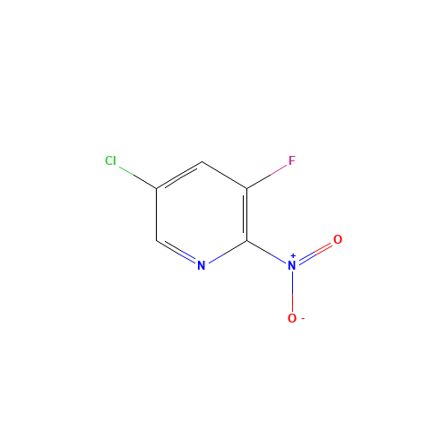 5-chloro-3-fluoro-2-nitropyridine (CAS: 1064783-29-4) - Chemical Structure and Molecular Formula 