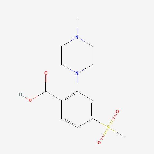 2-(4-methylpiperazin-1-yl)-4-methylsulfonylbenzoic acid (CAS: 1197193-10-4) - Chemical Structure and Molecular Formula 
