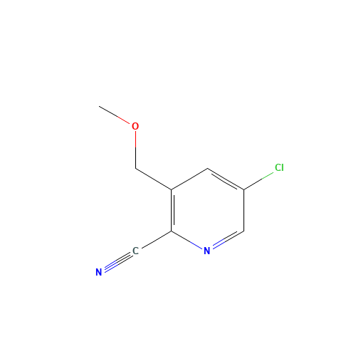 5-chloro-3-(methoxymethyl)pyridine-2-carbonitrile (CAS: 1386986-06-6) - Chemical Structure and Molecular Formula 