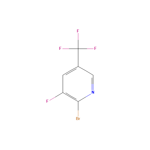 2-bromo-3-fluoro-5-(trifluoromethyl)pyridine (CAS: 89402-29-9) - Chemical Structure and Molecular Formula 
