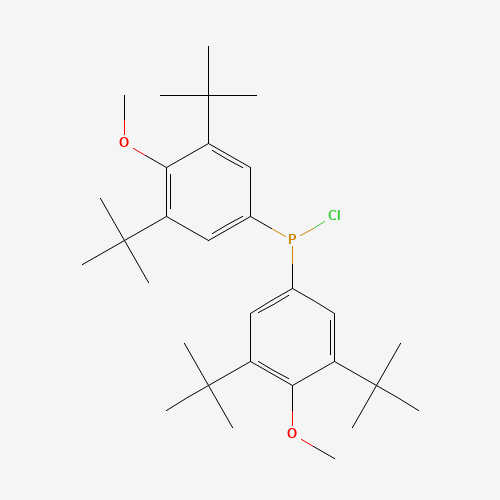 chloro-bis(3,5-ditert-butyl-4-methoxyphenyl)phosphane (CAS: 212713-08-1) - Chemical Structure and Molecular Formula 