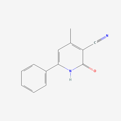 4-methyl-2-oxo-6-phenyl-1H-pyridine-3-carbonitrile (CAS: 4240-97-5) - Chemical Structure and Molecular Formula 