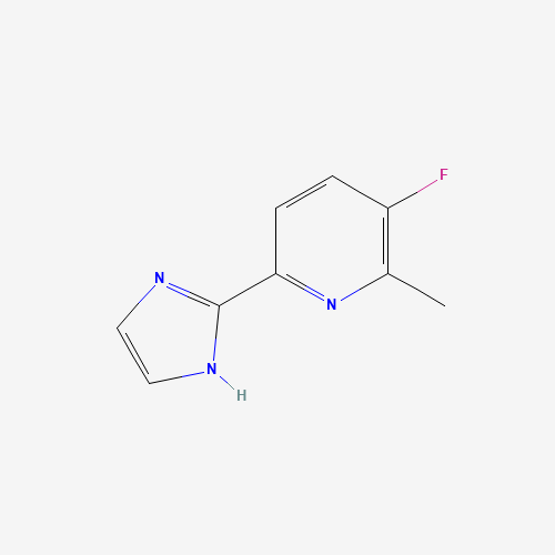 3-fluoro-6-(1H-imidazol-2-yl)-2-methylpyridine (CAS: 1245643-71-3) - Chemical Structure and Molecular Formula 