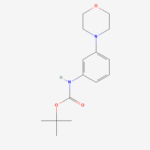 tert-butyl N-(3-morpholin-4-ylphenyl)carbamate (CAS: 1542259-01-7) - Chemical Structure and Molecular Formula 