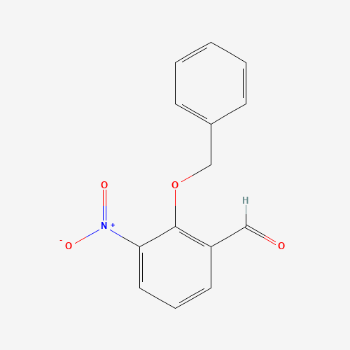 3-nitro-2-phenylmethoxybenzaldehyde (CAS: 101340-38-9) - Chemical Structure and Molecular Formula 