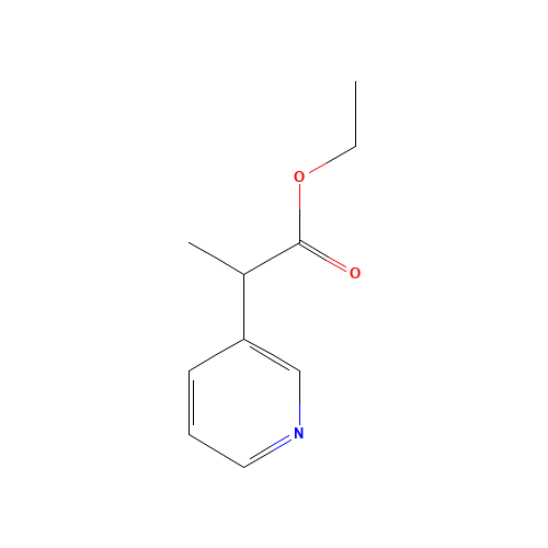 ethyl 2-pyridin-3-ylpropanoate (CAS: 169253-34-3) - Chemical Structure and Molecular Formula 