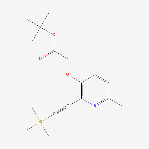 tert-butyl 2-[6-methyl-2-(2-trimethylsilylethynyl)pyridin-3-yl]oxyacetate (CAS: 1240287-46-0) - Related Chemical Product