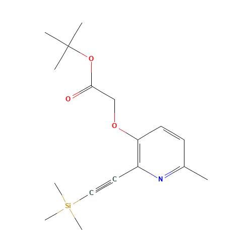 tert-butyl 2-[6-methyl-2-(2-trimethylsilylethynyl)pyridin-3-yl]oxyacetate (CAS: 1240287-46-0) - Related Chemical Product