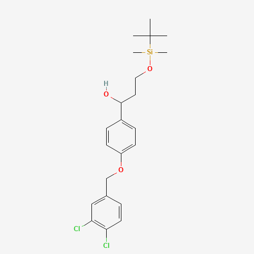 3-[tert-butyl(dimethyl)silyl]oxy-1-[4-[(3,4-dichlorophenyl)methoxy]phenyl]propan-1-ol (CAS: 1202577-14-7) - Related Chemical Product