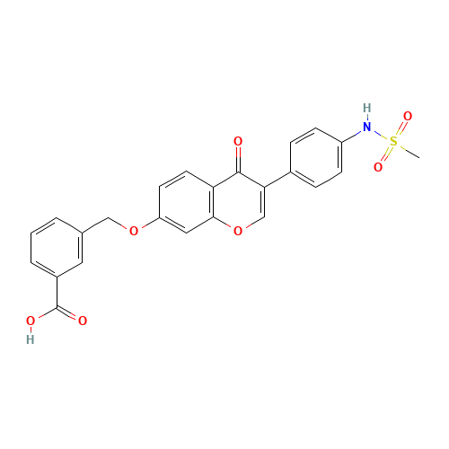 3-[[3-[4-(methanesulfonamido)phenyl]-4-oxochromen-7-yl]oxymethyl]benzoic acid (CAS: 1005334-57-5) - Related Chemical Product