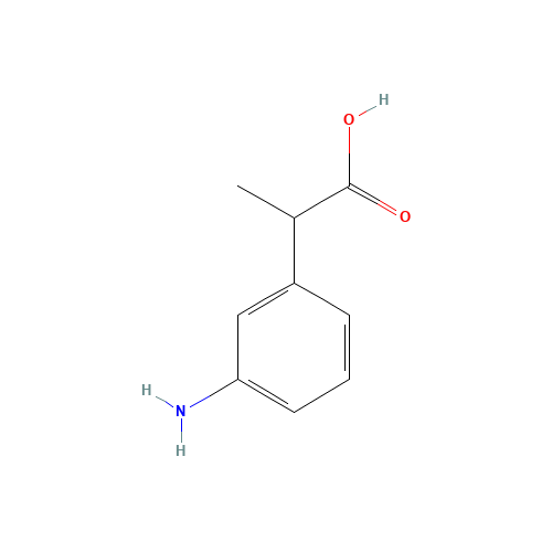 2-(3-aminophenyl)propanoic acid (CAS: 21762-11-8) - Chemical Structure and Molecular Formula 