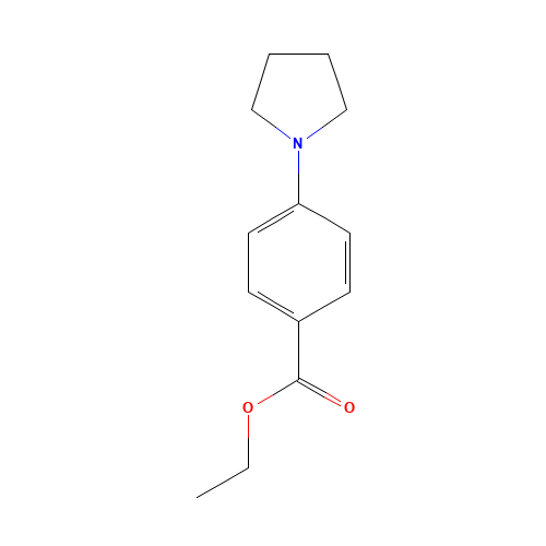 ethyl 4-pyrrolidin-1-ylbenzoate (CAS: 101038-63-5) - Chemical Structure and Molecular Formula 