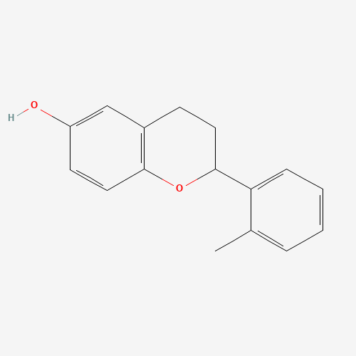 2-(2-methylphenyl)-3,4-dihydro-2H-chromen-6-ol (CAS: 1426899-80-0) - Chemical Structure and Molecular Formula 