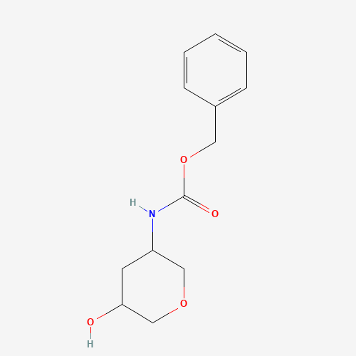 benzyl N-(5-hydroxyoxan-3-yl)carbamate (CAS: 1403864-09-4) - Chemical Structure and Molecular Formula 