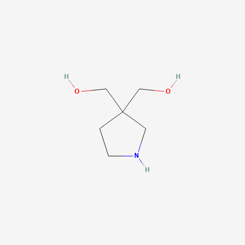 [3-(hydroxymethyl)pyrrolidin-3-yl]methanol (CAS: 162687-17-4) - Chemical Structure and Molecular Formula 