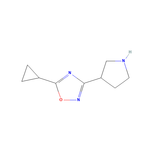 5-cyclopropyl-3-pyrrolidin-3-yl-1,2,4-oxadiazole (CAS: 1225218-63-2) - Related Chemical Product