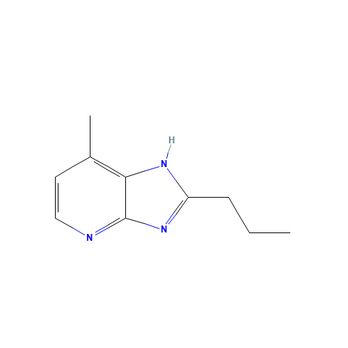 7-methyl-2-propyl-1H-imidazo[4,5-b]pyridine (CAS: 133239-98-2) - Chemical Structure and Molecular Formula 