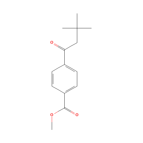 methyl 4-(3,3-dimethylbutanoyl)benzoate (CAS: 1393125-50-2) - Chemical Structure and Molecular Formula 