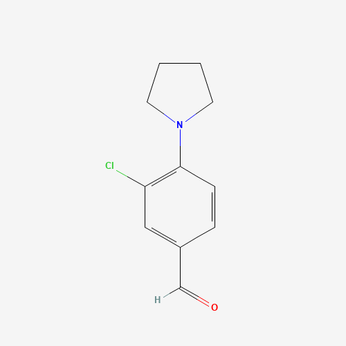 3-chloro-4-pyrrolidin-1-ylbenzaldehyde (CAS: 886500-61-4) - Chemical Structure and Molecular Formula 