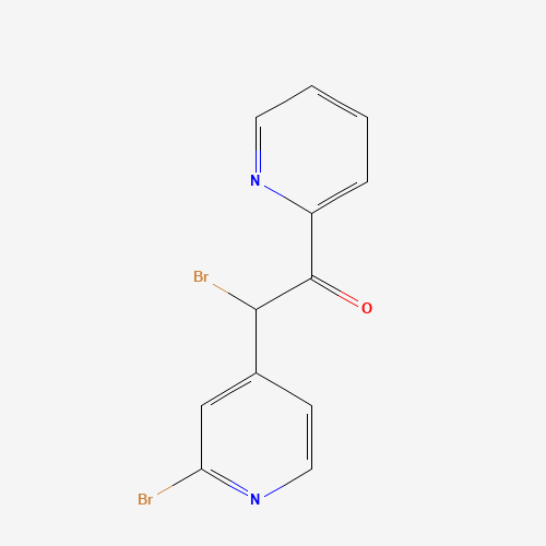 2-bromo-2-(2-bromopyridin-4-yl)-1-pyridin-2-ylethanone (CAS: 446852-69-3) - Chemical Structure and Molecular Formula 