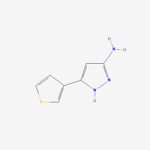 5-thiophen-3-yl-1H-pyrazol-3-amine (CAS: 149246-86-6) - Chemical Structure and Molecular Formula 