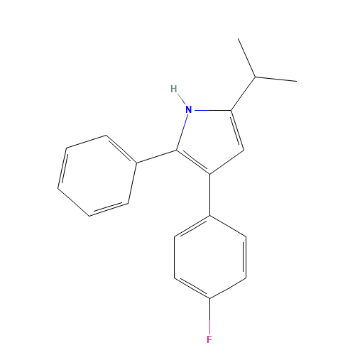 3-(4-fluorophenyl)-2-phenyl-5-propan-2-yl-1H-pyrrole (CAS: 1188264-97-2) - Chemical Structure and Molecular Formula 