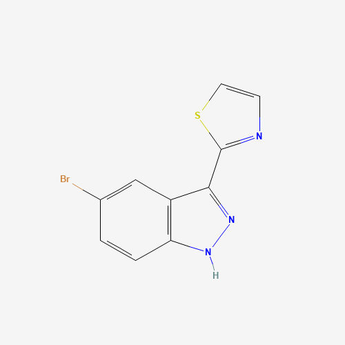 2-(5-bromo-1H-indazol-3-yl)-1,3-thiazole (CAS: 911305-82-3) - Chemical Structure and Molecular Formula 
