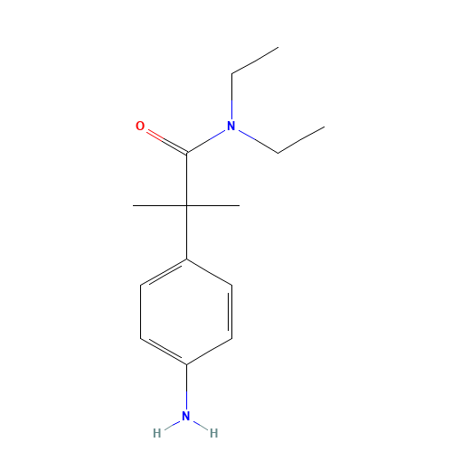 2-(4-aminophenyl)-N,N-diethyl-2-methylpropanamide (CAS: 192717-46-7) - Chemical Structure and Molecular Formula 