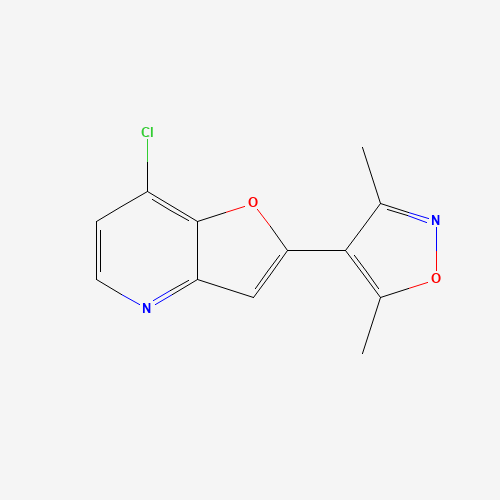 7-chloro-2-(3,5-dimethyl-1,2-oxazol-4-yl)furo[3,2-b]pyridine (CAS: 1360911-33-6) - Chemical Structure and Molecular Formula 