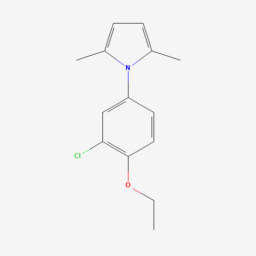 1-(3-chloro-4-ethoxyphenyl)-2,5-dimethylpyrrole (CAS: 647841-68-7) - Chemical Structure and Molecular Formula 