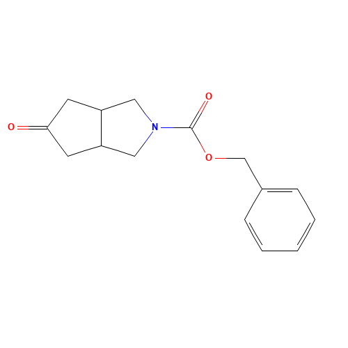 benzyl 5-oxo-1,3,3a,4,6,6a-hexahydrocyclopenta[c]pyrrole-2-carboxylate (CAS: 148404-29-9) - Chemical Structure and Molecular Formula 