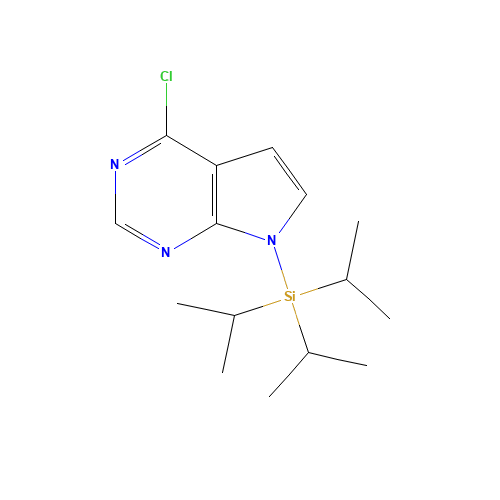 (4-chloropyrrolo[2,3-d]pyrimidin-7-yl)-tri(propan-2-yl)silane (CAS: 870706-50-6) - Related Chemical Product