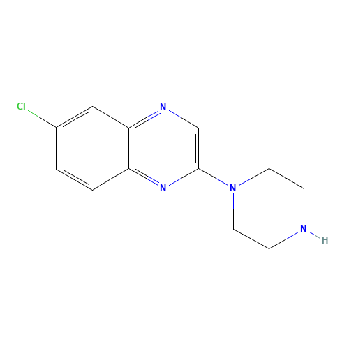 6-chloro-2-piperazin-1-ylquinoxaline (CAS: 55686-92-5) - Chemical Structure and Molecular Formula 