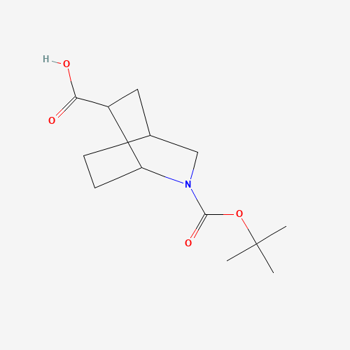 3-[(2-methylpropan-2-yl)oxycarbonyl]-3-azabicyclo[2.2.2]octane-5-carboxylic acid (CAS: 1250997-05-7) - Chemical Structure and Molecular Formula 