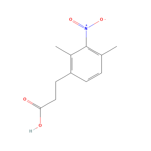 3-(2,4-dimethyl-3-nitrophenyl)propanoic acid (CAS: 1030025-87-6) - Chemical Structure and Molecular Formula 