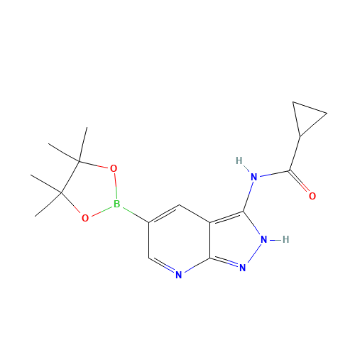 N-[5-(4,4,5,5-tetramethyl-1,3,2-dioxaborolan-2-yl)-2H-pyrazolo[3,4-b]pyridin-3-yl]cyclopropanecarboxamide (CAS: 405224-26-2) - Related Chemical Product