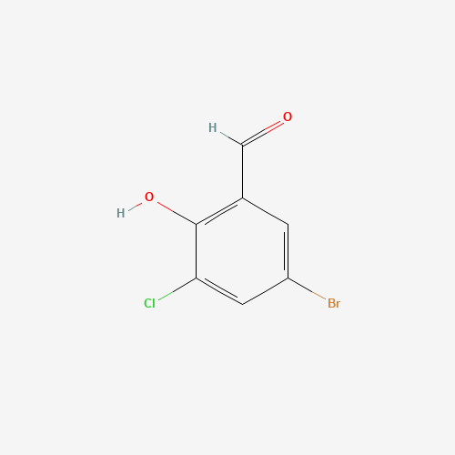 5-bromo-3-chloro-2-hydroxybenzaldehyde (CAS: 19652-33-6) - Chemical Structure and Molecular Formula 