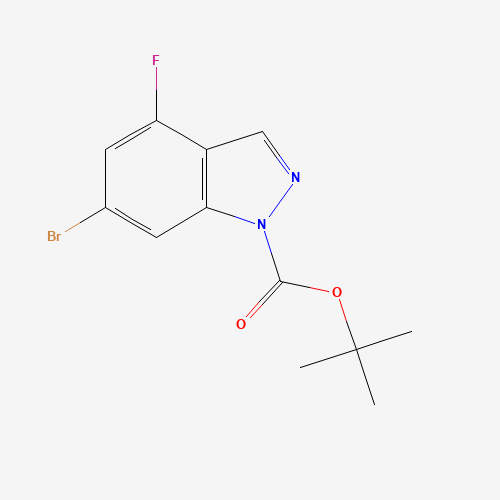 tert-butyl 6-bromo-4-fluoroindazole-1-carboxylate (CAS: 1305320-58-4) - Chemical Structure and Molecular Formula 
