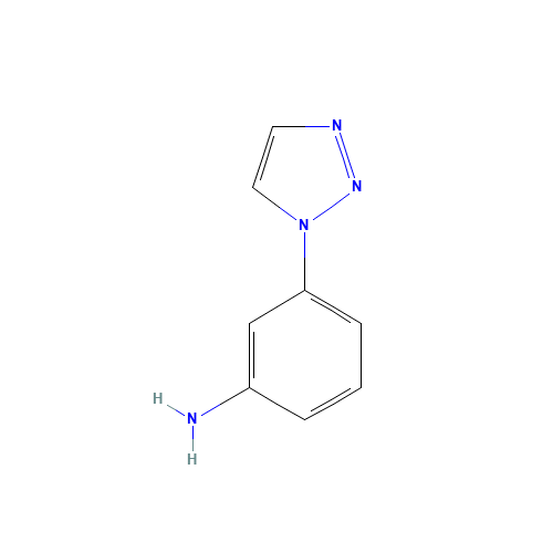 3-(triazol-1-yl)aniline (CAS: 16279-73-5) - Chemical Structure and Molecular Formula 