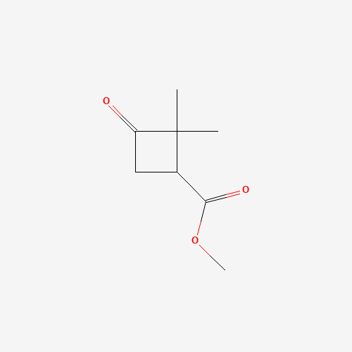 methyl 2,2-dimethyl-3-oxocyclobutane-1-carboxylate (CAS: 78685-51-5) - Chemical Structure and Molecular Formula 